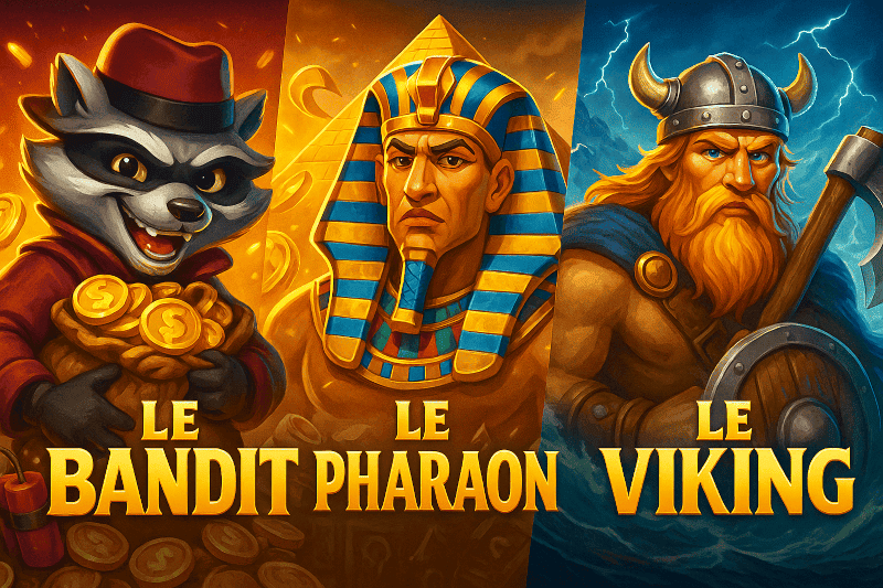 Le Bandit, Le Pharaon, Le Viking Слоты Le Bandit, Le Pharaon, Le Viking